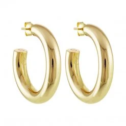 Machete 1.5" Perfect Hoops In Gold Jewelry