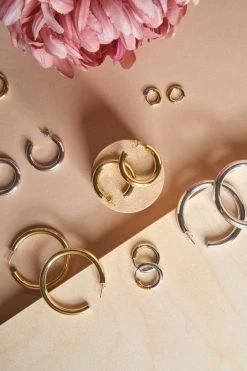 Machete 1.5" Perfect Hoops In Silver Jewelry