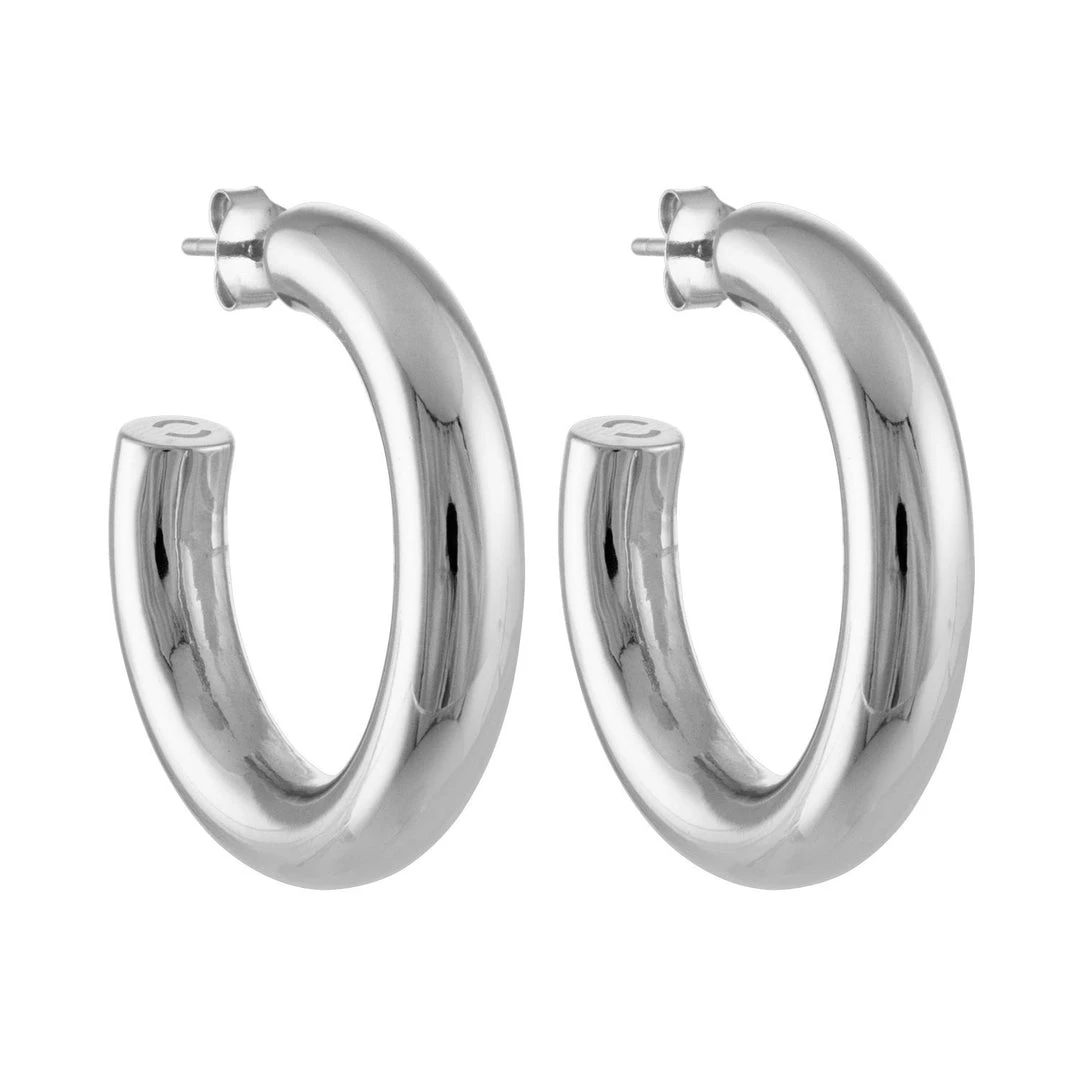 Machete 1.5" Perfect Hoops In Silver Jewelry 3 Machete 1.5" Perfect Hoops In Silver Jewelry