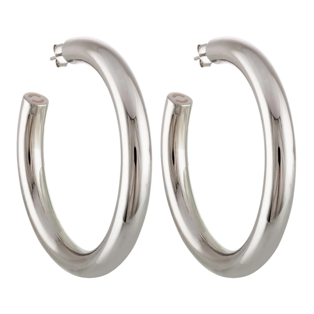 Machete Jewelry 2.5" Perfect Hoops In Silver 3 Machete Jewelry 2.5" Perfect Hoops In Silver