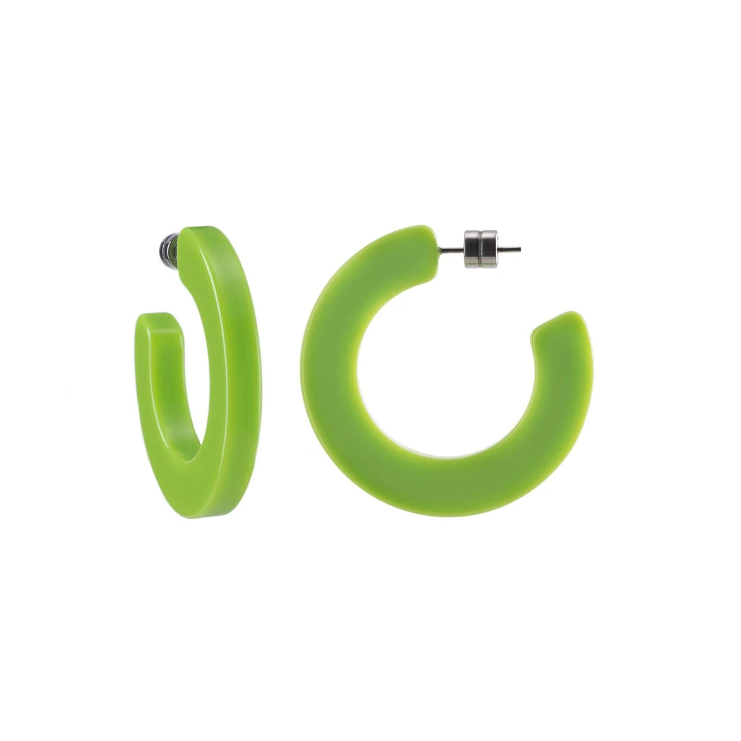 Machete Kate Hoops In Neon Green Jewelry 3 Machete Kate Hoops In Neon Green Jewelry