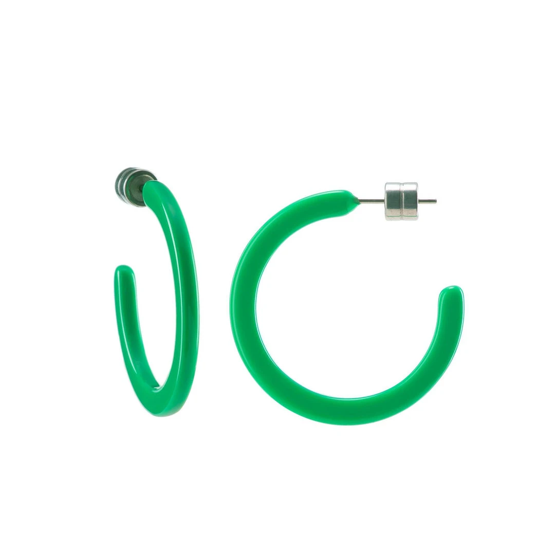 Machete Mini Hoops In Bright Green 3 Machete Mini Hoops In Bright Green