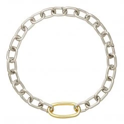 Machete Interchangeable Oval Link Necklace In Silver