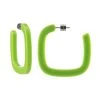 Machete Midi Square Hoops In Neon Green Jewelry 1 Machete Midi Square Hoops In Neon Green Jewelry