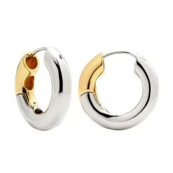 Machete Chunky Hoops In 3/4 Silver Build Your Own: Charm Hoops