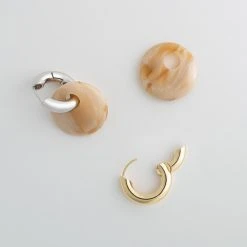Machete Disc Charms In Alabaster Build Your Own: Charm Hoops