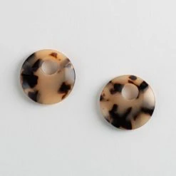 Machete Disc Charms In Blonde Tortoise Build Your Own: Charm Hoops