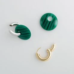 Machete Build Your Own: Charm Hoops Disc Charms In Malachite