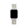 Machete Apple Watch Band In Stainless Steel & Alabaster 1 Machete Apple Watch Band In Stainless Steel & Alabaster