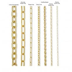 Machete Grande Solid Sterling Paperclip Chain Necklace In Gold