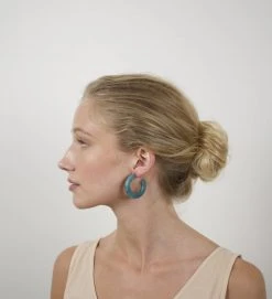 Machete Jewelry Kate Hoops In Jadeite Green