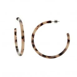 Machete Large Hoops In Ash Blonde Tortoise Jewelry