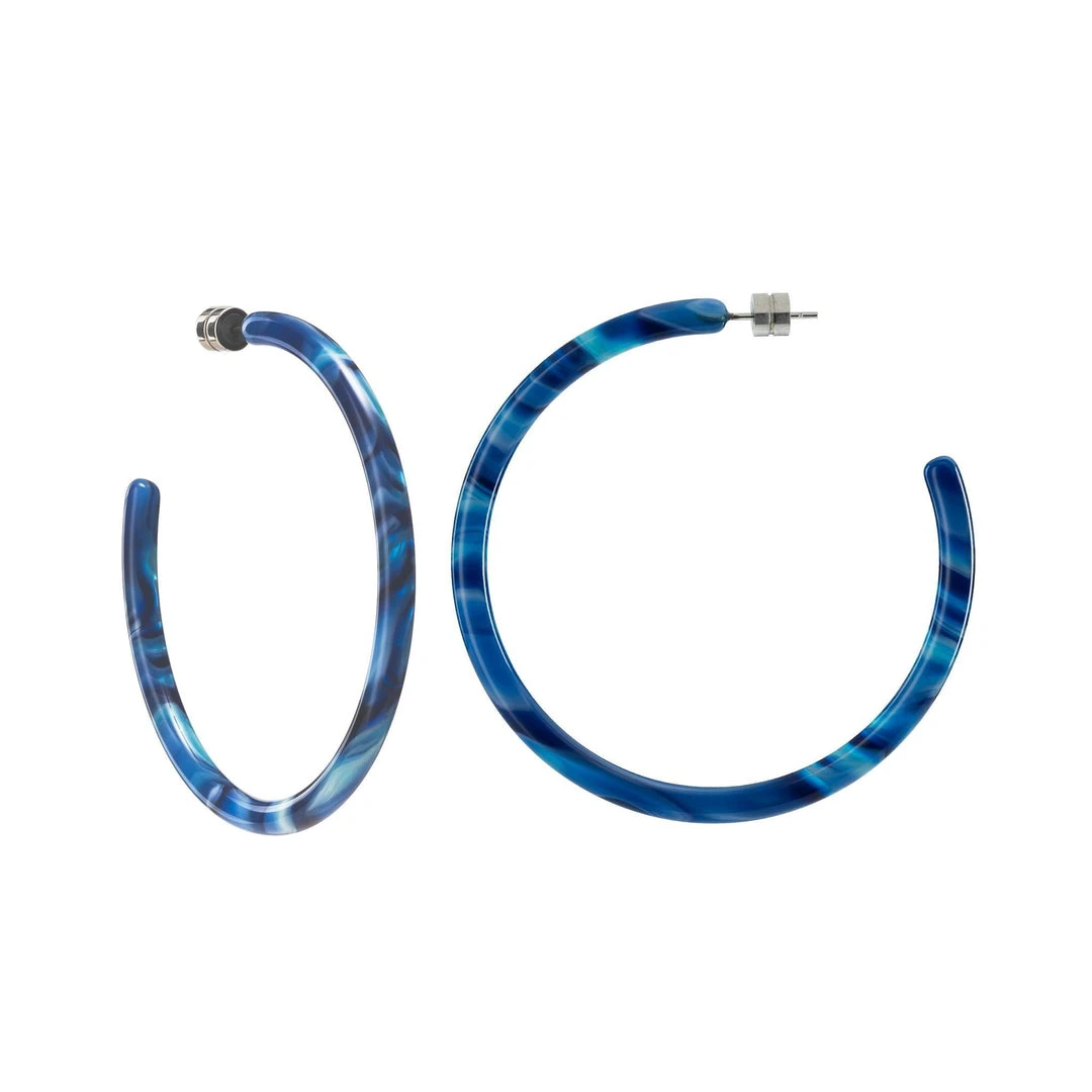 Machete Jewelry Large Hoops In Capri 3 Machete Jewelry Large Hoops In Capri