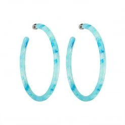 Machete Jewelry Large Hoops In French Coast Blue