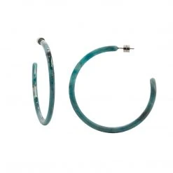 Machete Large Hoops In Jadeite Green
