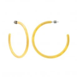 Machete Jewelry Large Hoops In Naples Yellow