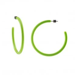 Machete Jewelry Large Hoops In Neon Green
