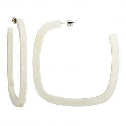 Machete Large Square Hoops In Carrera Lime