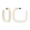 Machete Jewelry Midi Square Hoops In Clear Yellow