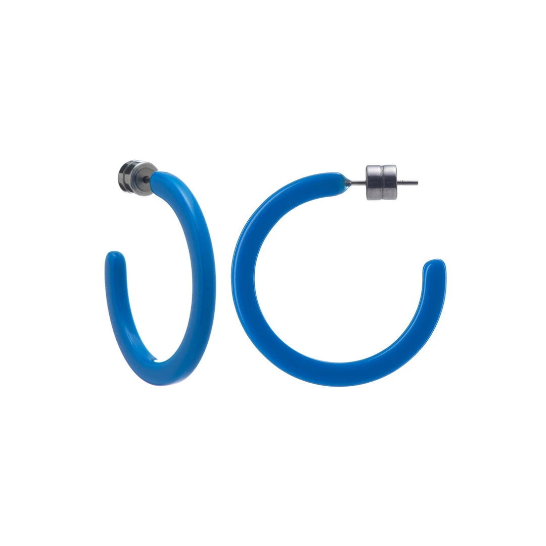 Machete Mini Hoops In Bright Blue 3 Machete Mini Hoops In Bright Blue