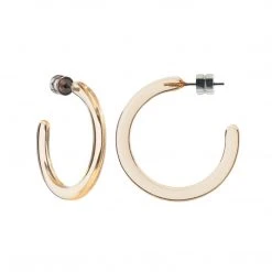 Machete Jewelry Mini Hoops In Clear Tangerine