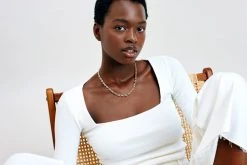 Machete Petite Coffee Bead Necklace In 3/4 Gold