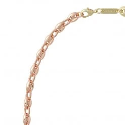 Machete Petite Coffee Bead Necklace In Gold + Rose Gold Split