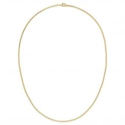Machete Round Box Chain Necklace In 14k Gold